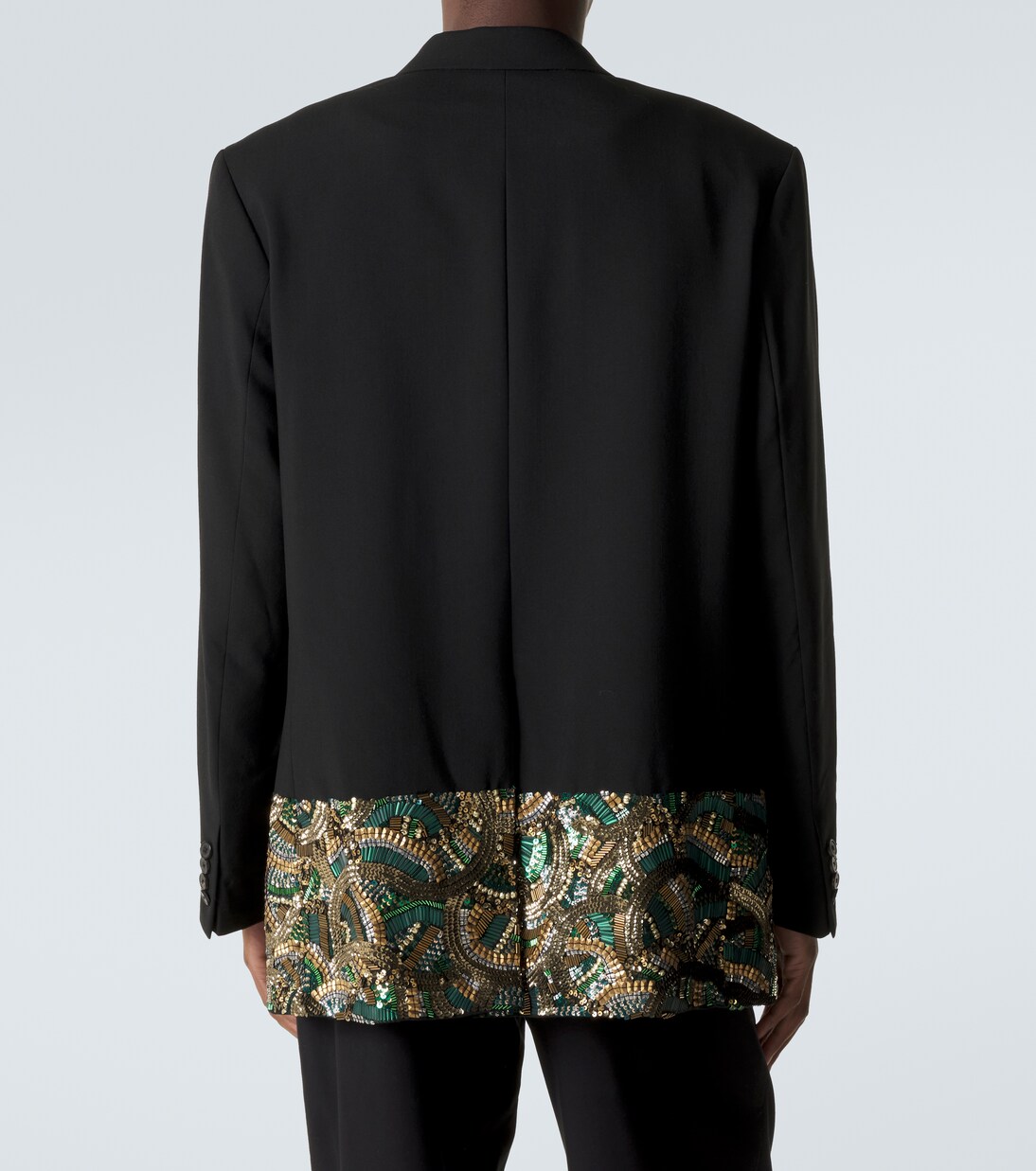 Embellished double-breasted wool blazer | Dries Van Noten