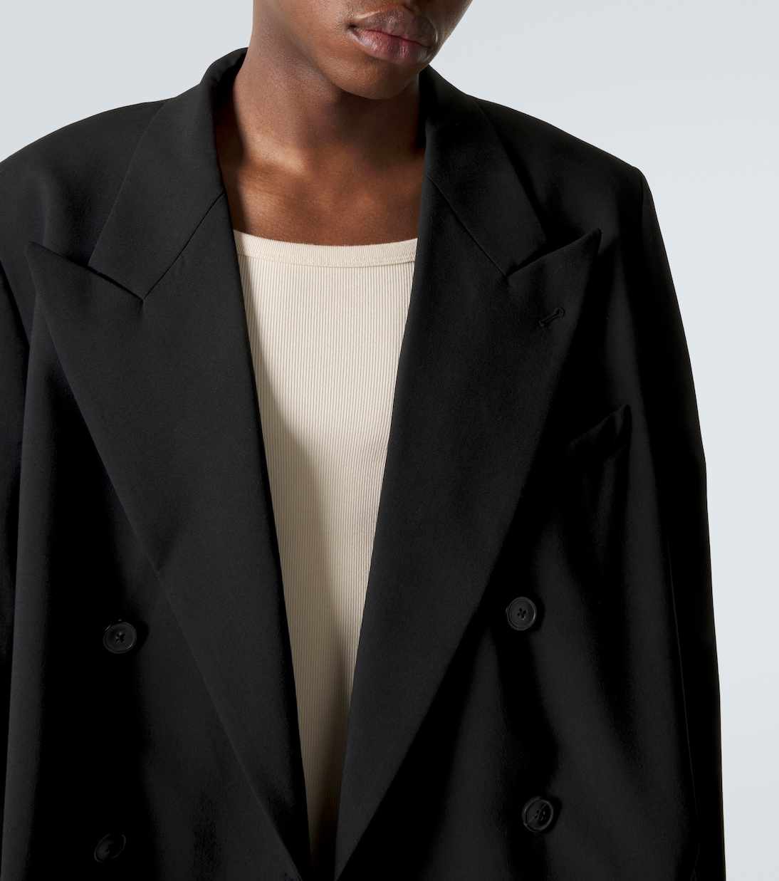 Embellished double-breasted wool blazer | Dries Van Noten