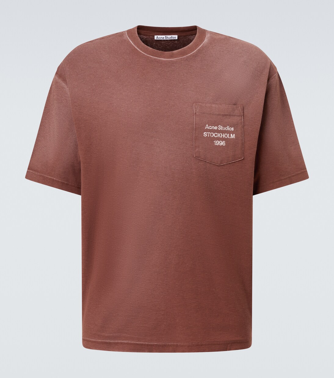 Camiseta en mezcla de jersey con logo | Acne Studios