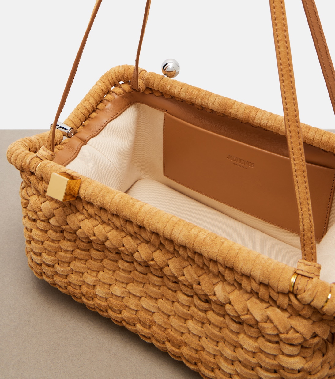 Salon woven suede clutch | Jacquemus
