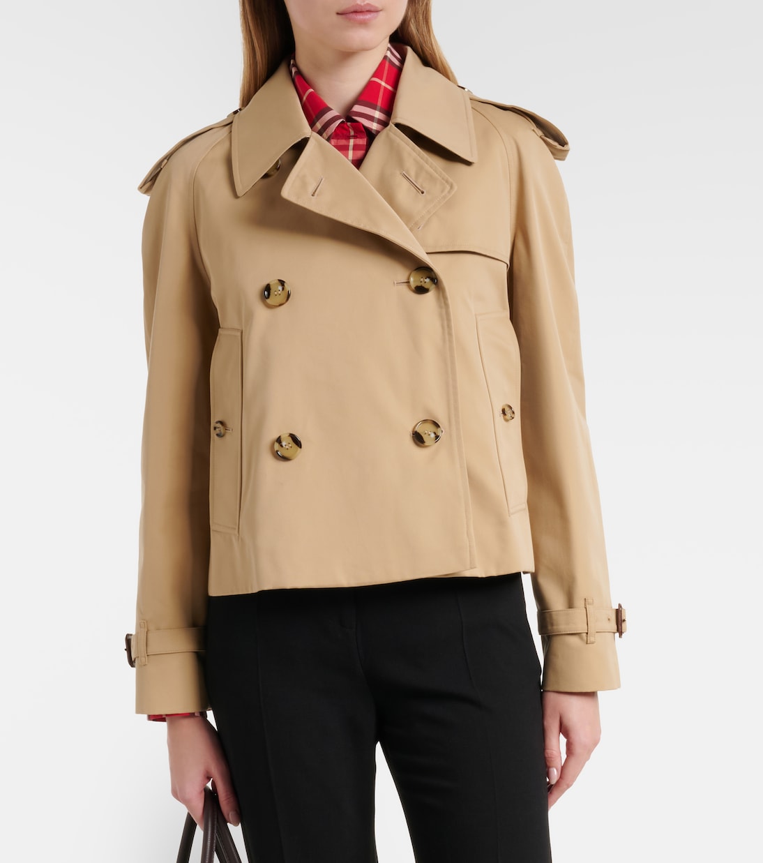 Cropped cotton gabardine jacket | Burberry