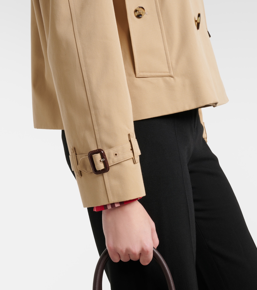 Cropped cotton gabardine jacket | Burberry