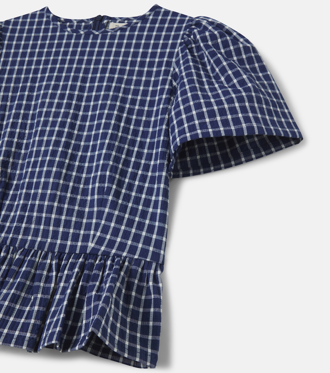 Jasmine gingham cotton seersucker top | The New Society