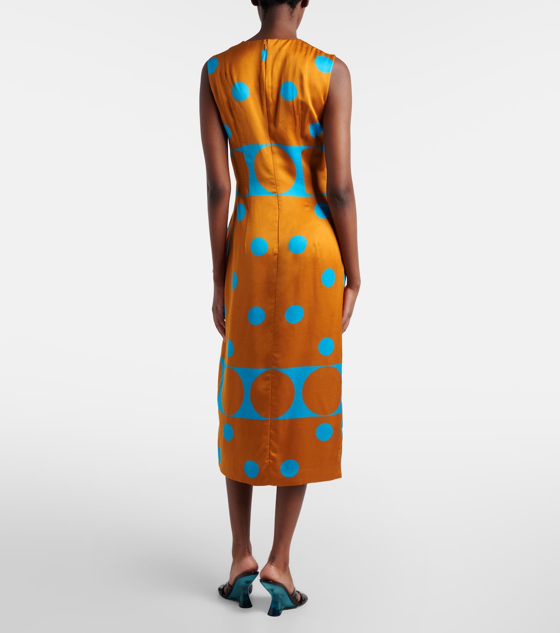 Bedrucktes Midikleid aus Satin | Dries Van Noten