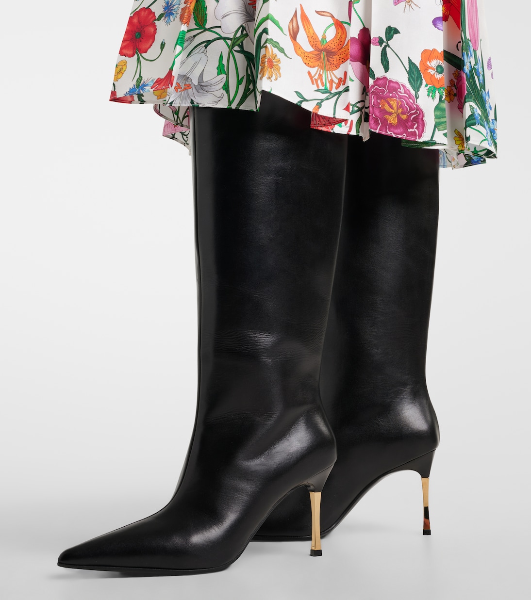 Bombshell leather knee-high boots | Gucci