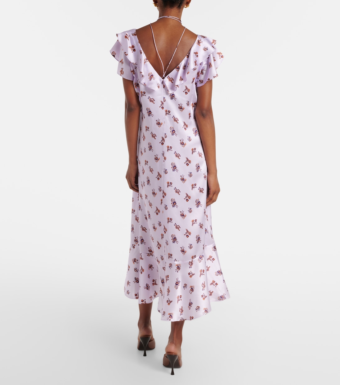 Abito midi Shiny Daydream in raso di seta | Dorothee Schumacher