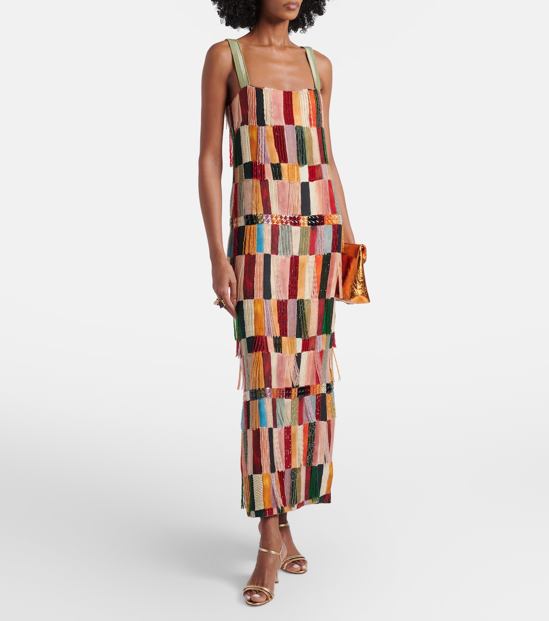 Sandali Ciagalo 70 in pelle metallizzata | Manolo Blahnik