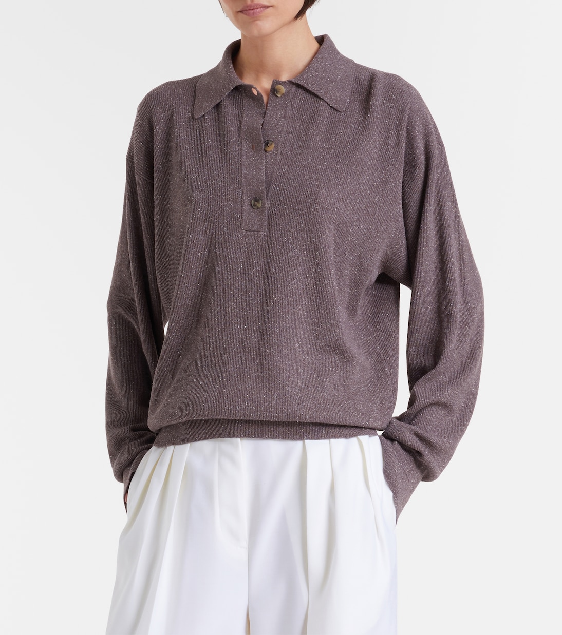 Helga silk polo sweater | Calvin Klein Collection