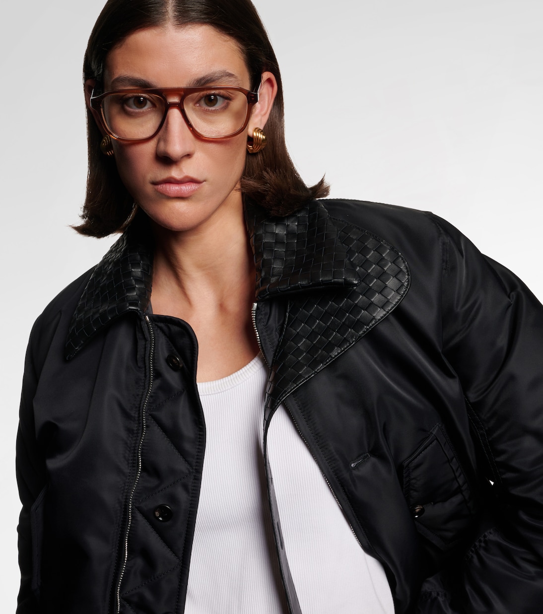 Triangle Stud aviator glasses | Bottega Veneta