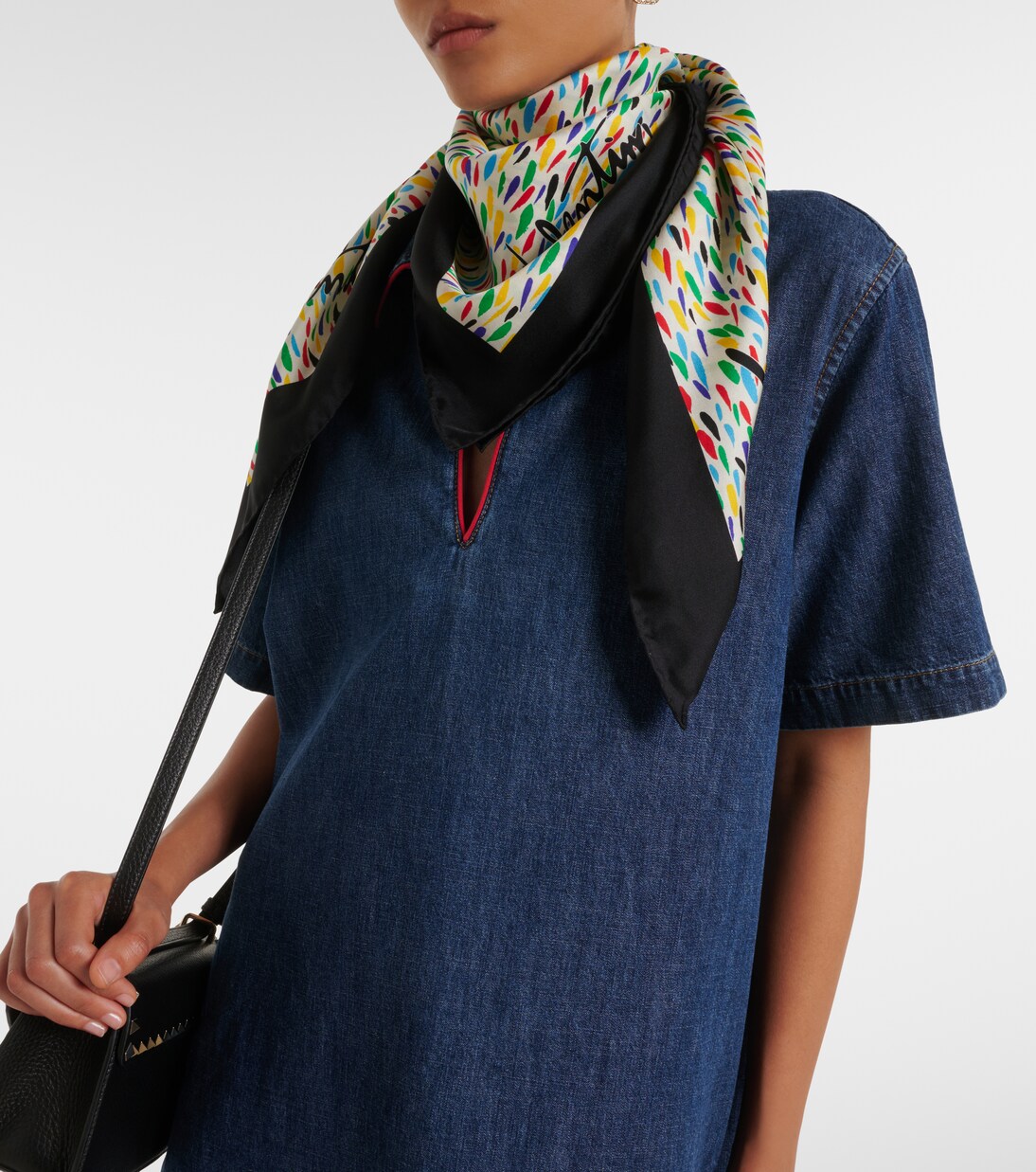 Printed silk twill scarf | Valentino