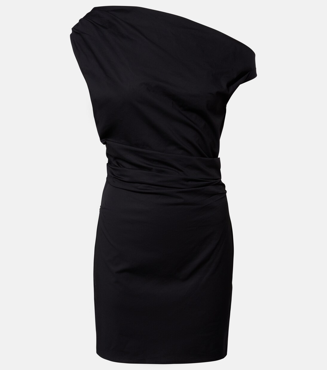 Phare ruched cotton poplin minidress | Staud