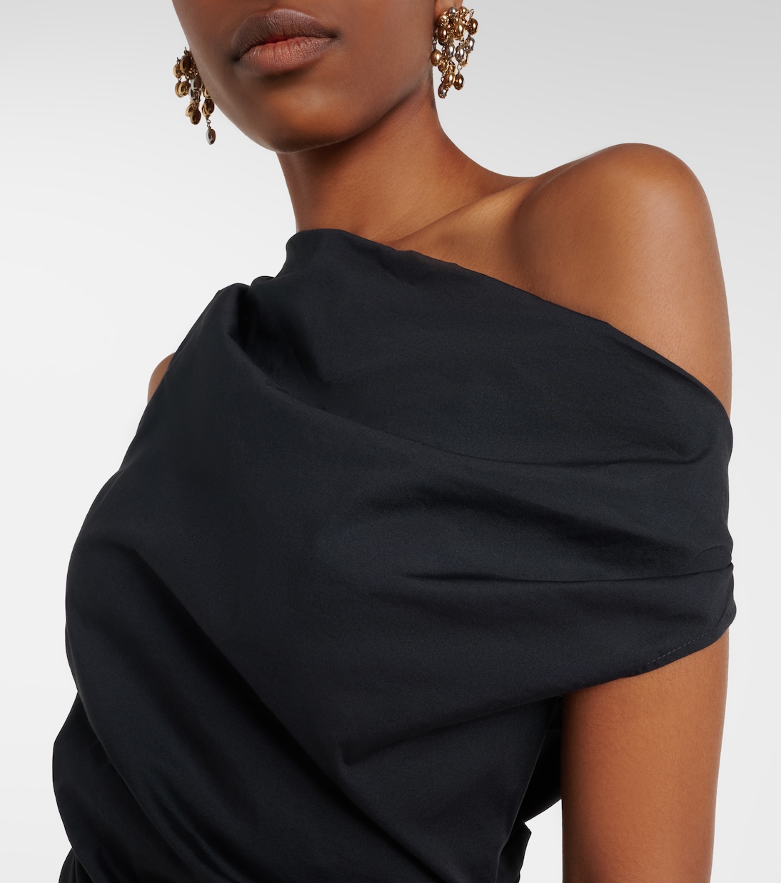 Phare ruched cotton poplin minidress | Staud