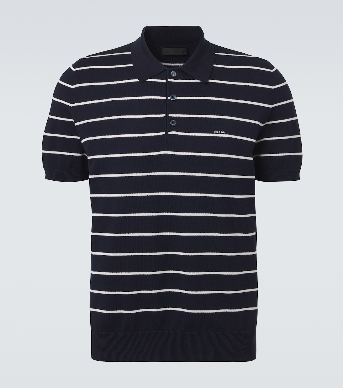 Striped cotton polo shirt | Prada