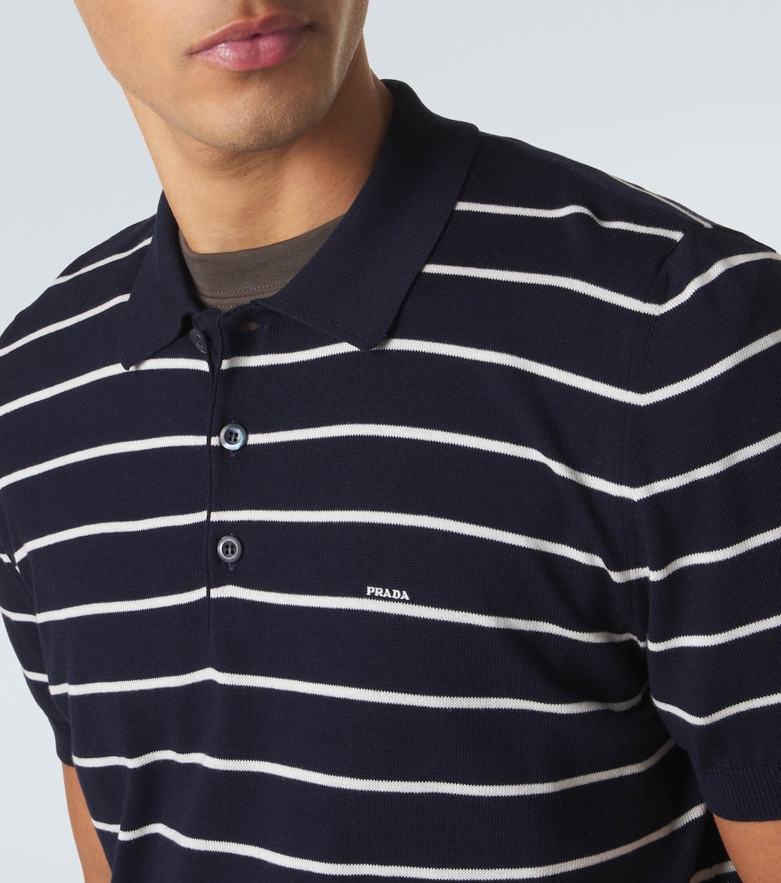 Striped cotton polo shirt | Prada