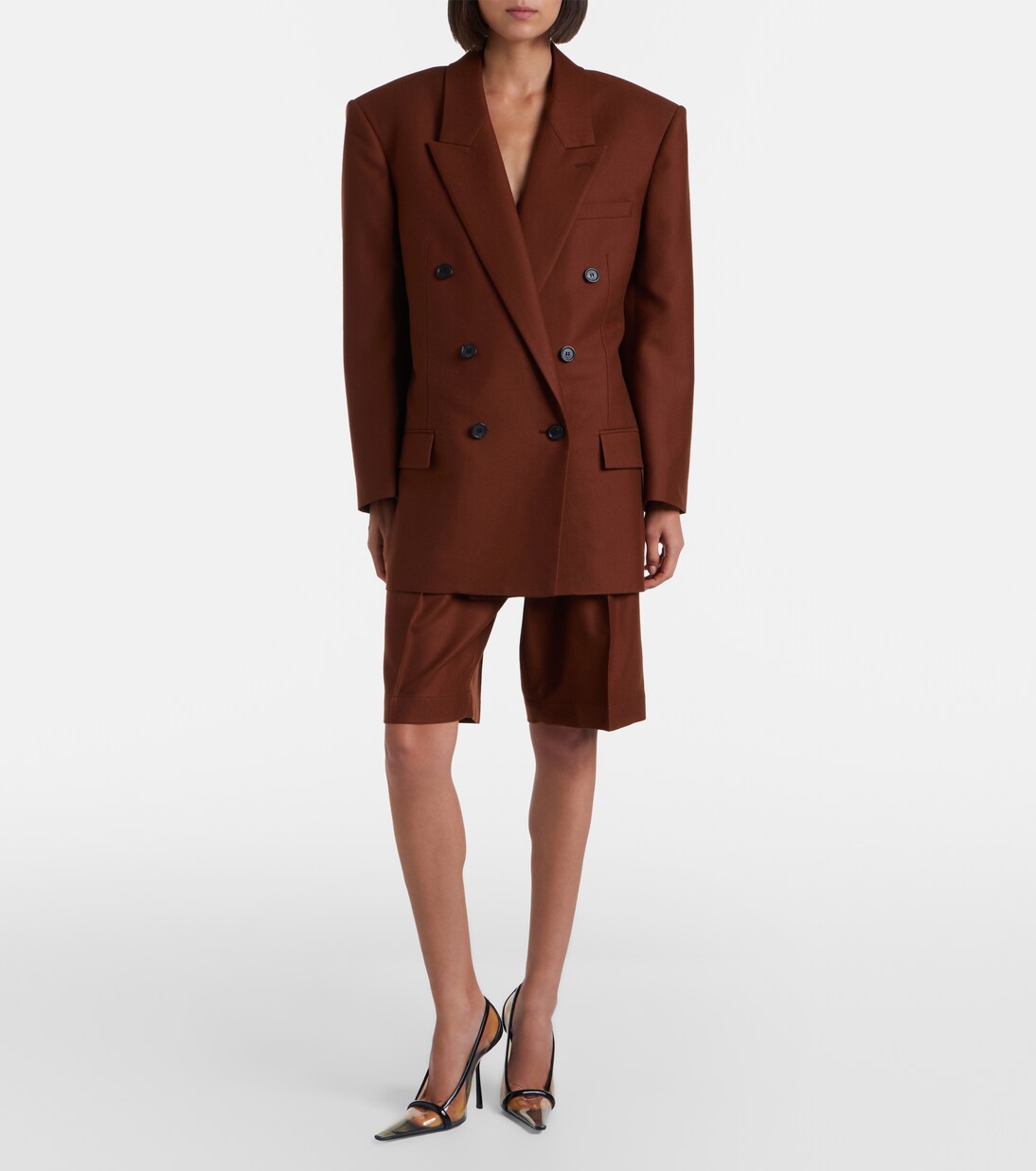 Pleated cashmere Bermuda shorts | Saint Laurent
