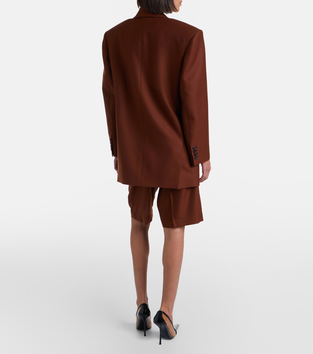 Pleated cashmere Bermuda shorts | Saint Laurent