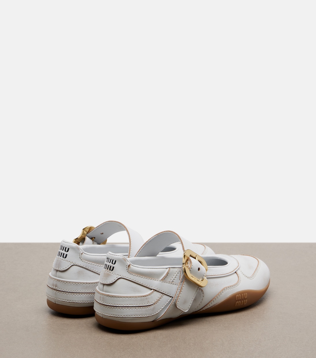 Ballerinas Gymnasium aus Leder | Miu Miu
