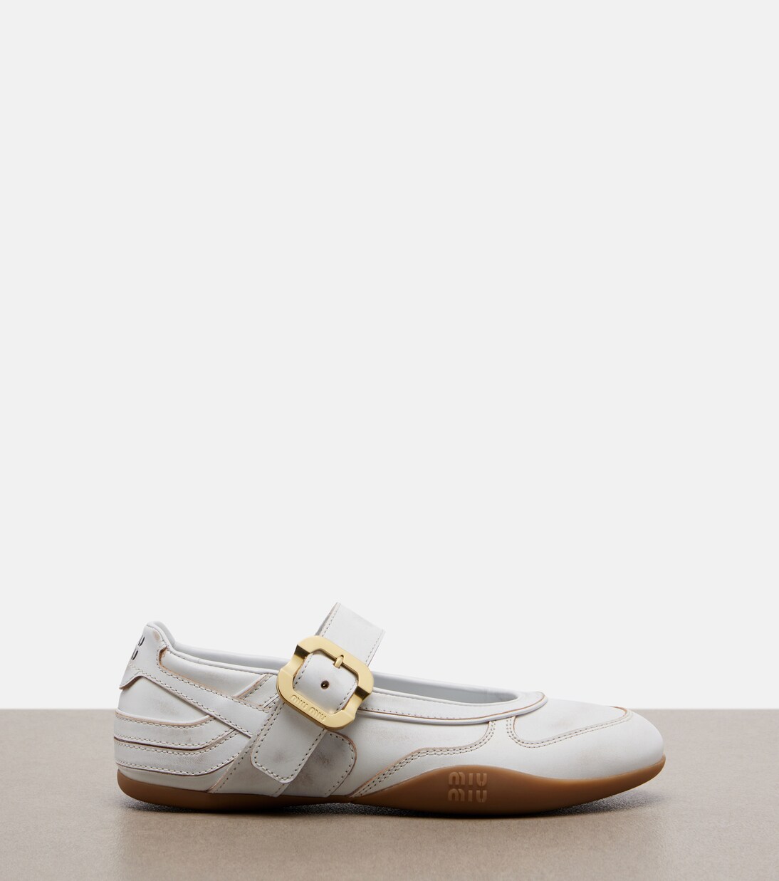 Ballerinas Gymnasium aus Leder | Miu Miu