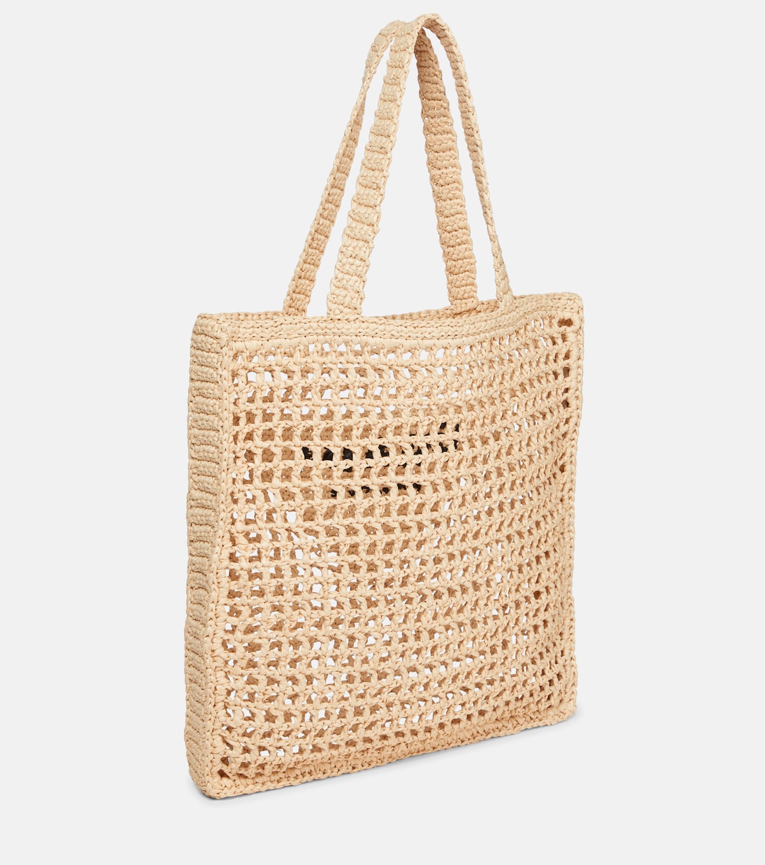 Tote Small de rafia con logo | Prada