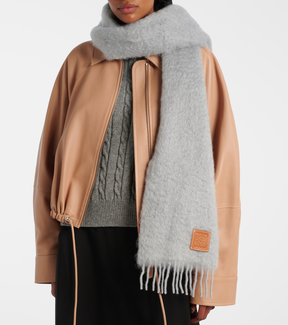 Mohair and wool scarf | Loewe