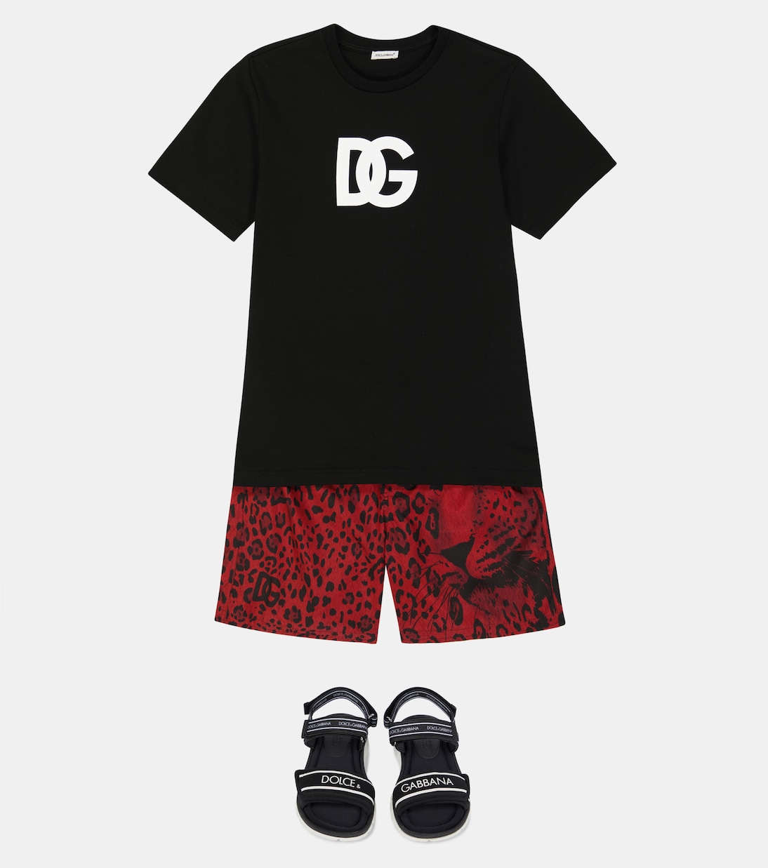 Leopard printed swim shorts | Dolce&Gabbana Kids