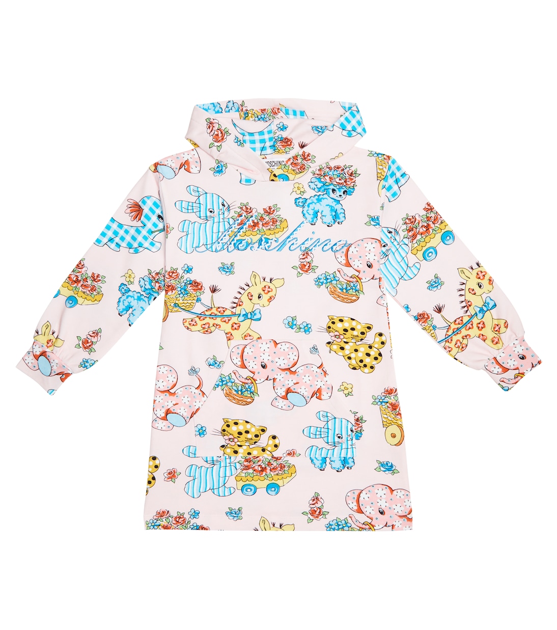 Printed jersey hooded dress | Moschino Kids