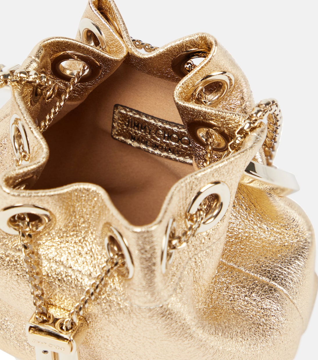 Bon Bon Micro leather bucket bag | Jimmy Choo