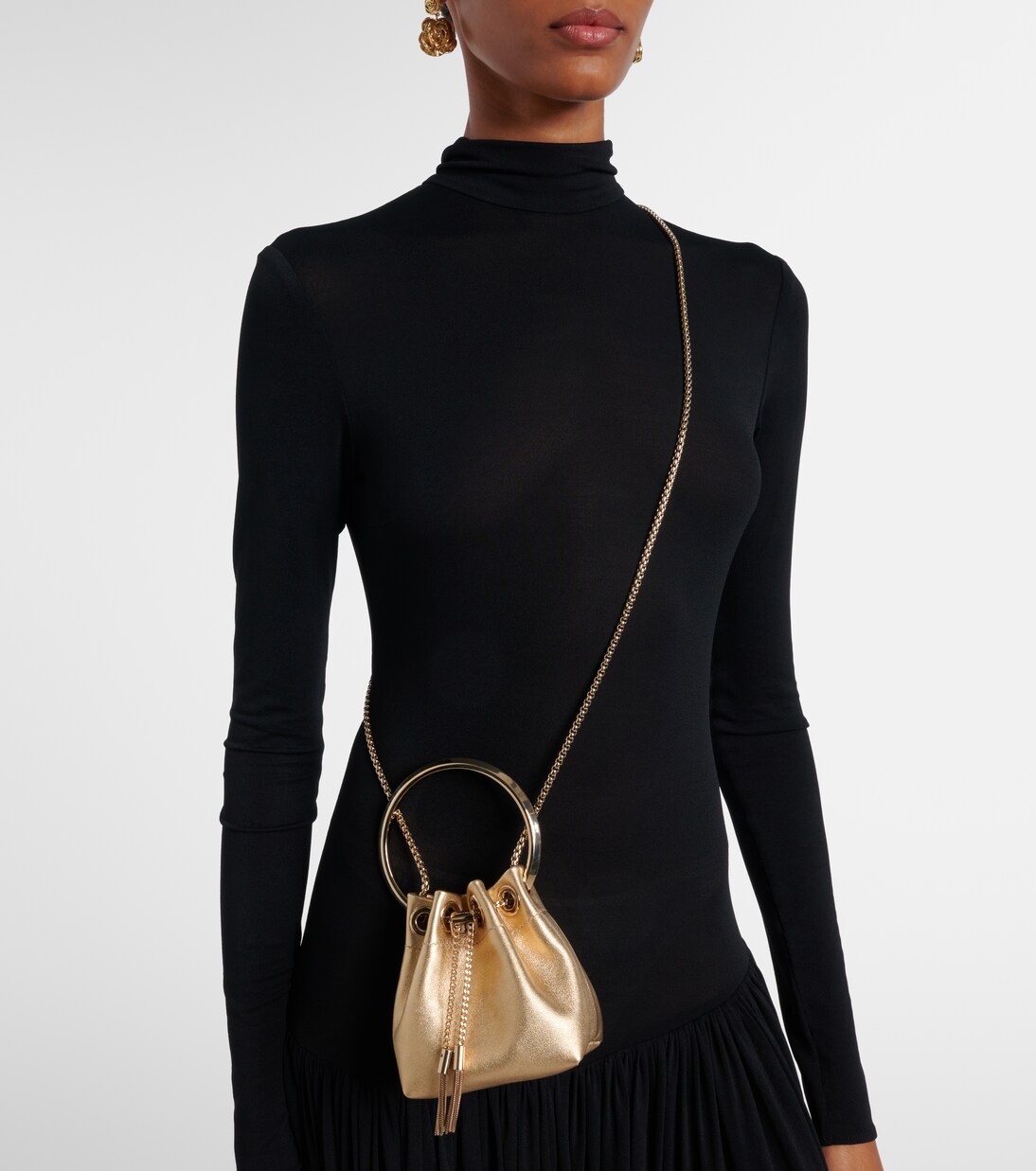 Bon Bon Micro leather bucket bag | Jimmy Choo