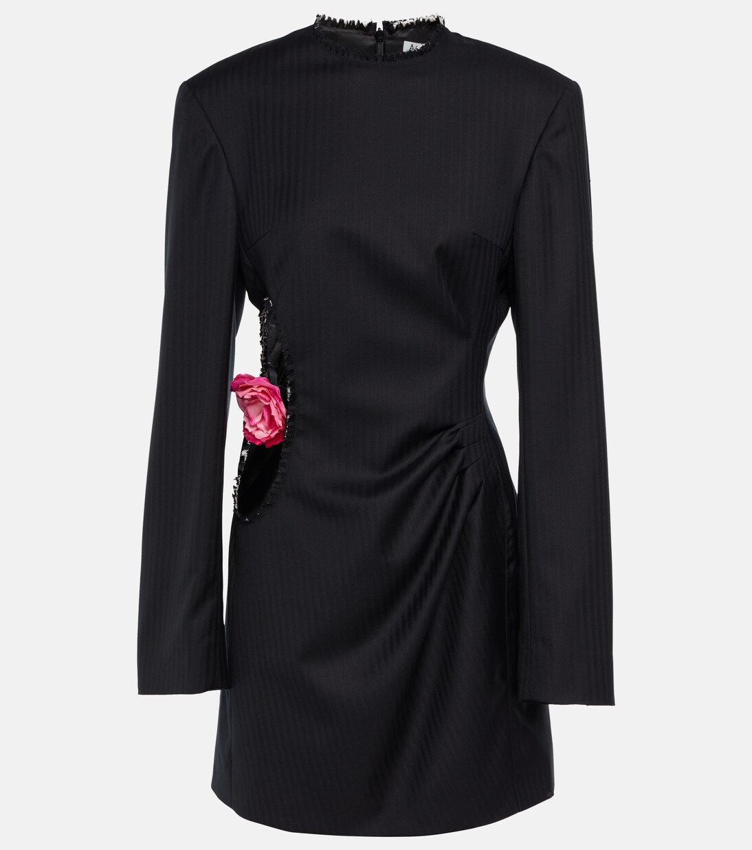 Embellished striped wool minidress | Acne Studios