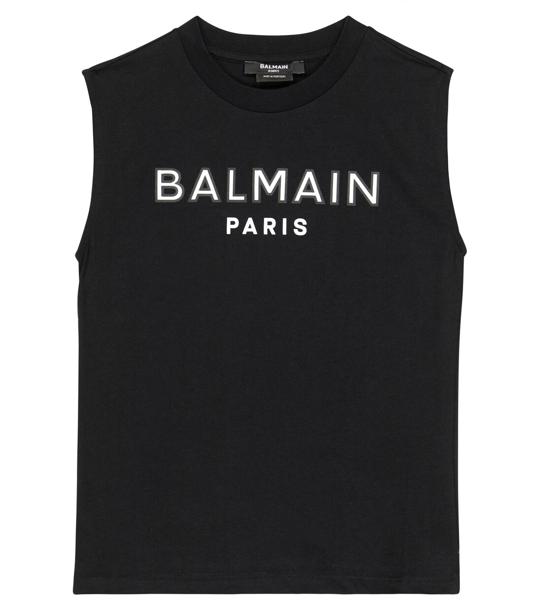 Logo cotton jersey top | Balmain Kids