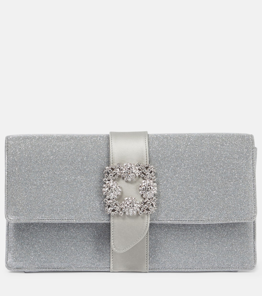 Capri Glitter embellished clutch | Manolo Blahnik