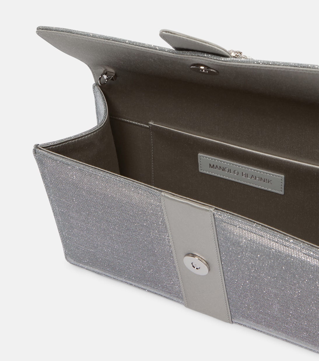 Capri Glitter embellished clutch | Manolo Blahnik