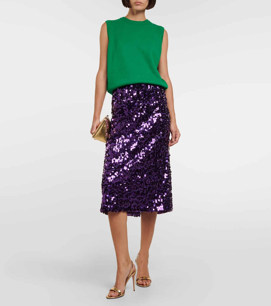 Sequined midi skirt | Plan C