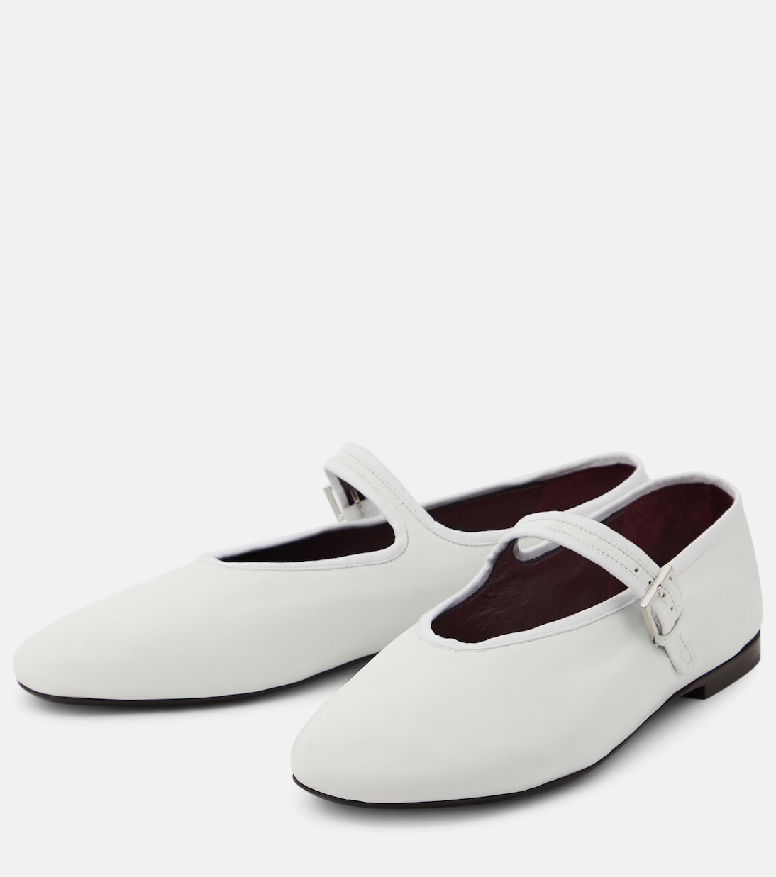 Leather Mary Jane ballet flats | The Row