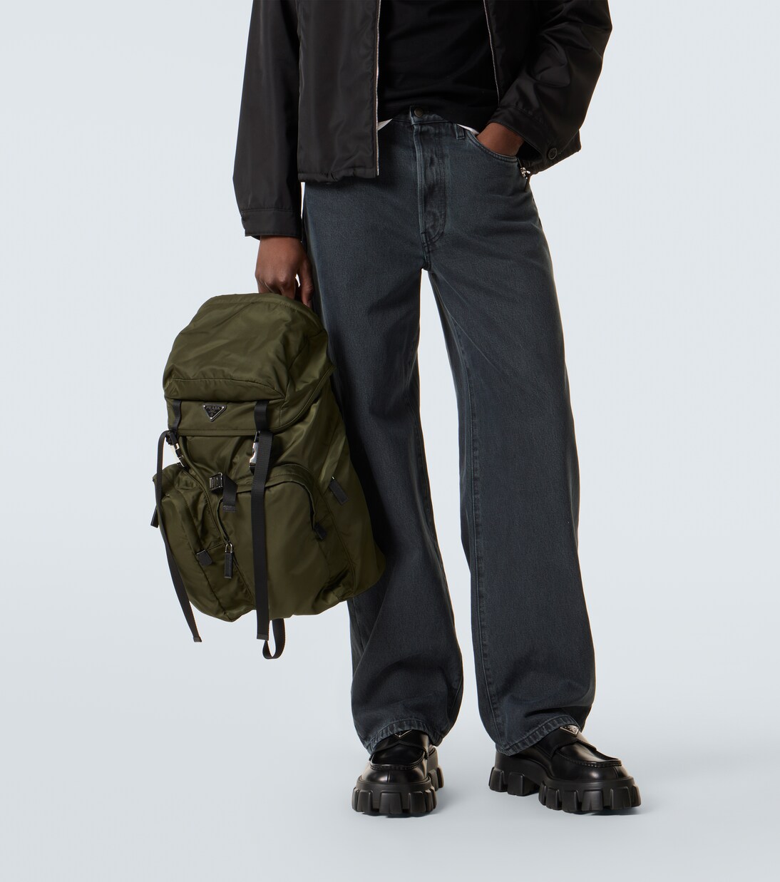 Sac à dos en Re-Nylon et cuir | Prada