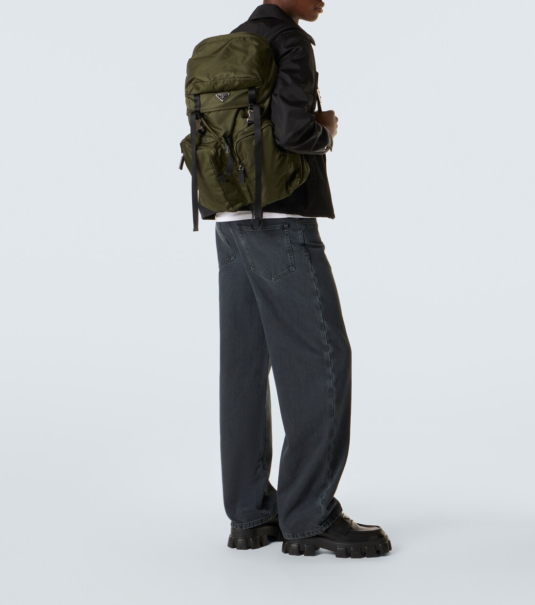 Sac à dos en Re-Nylon et cuir | Prada