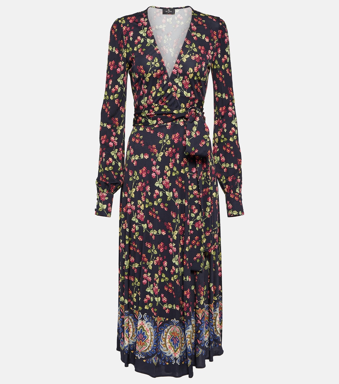 Printed jersey wrap dress | Etro
