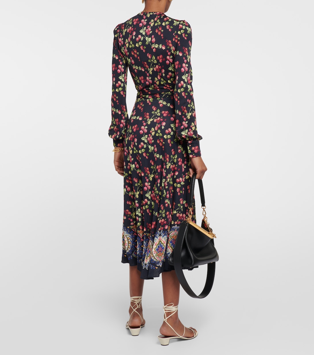 Printed jersey wrap dress | Etro