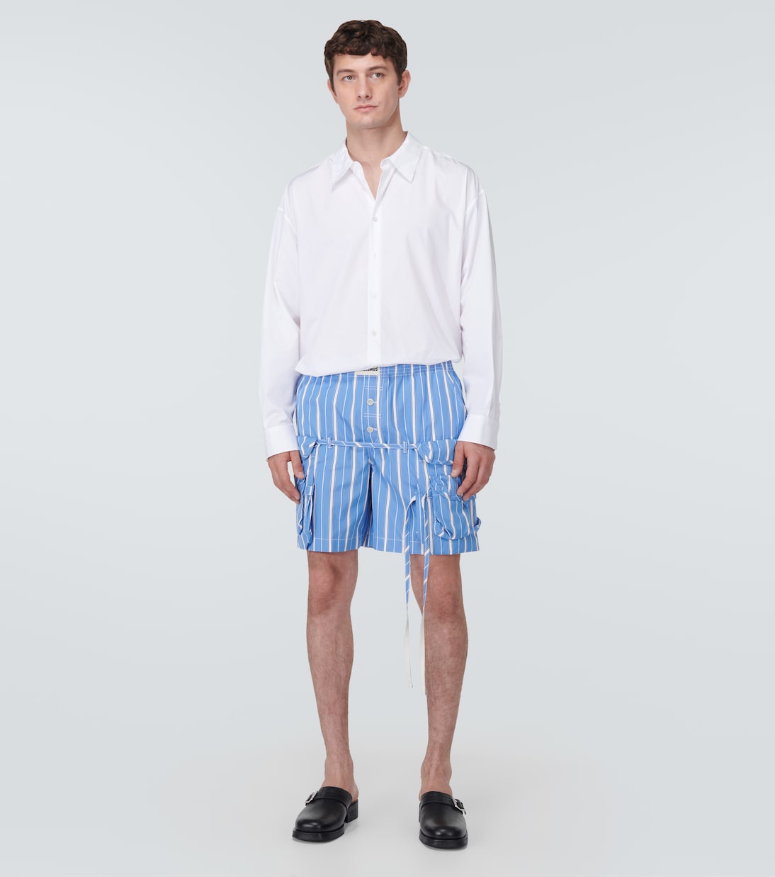 Le short Trivela en coton rayé | Jacquemus