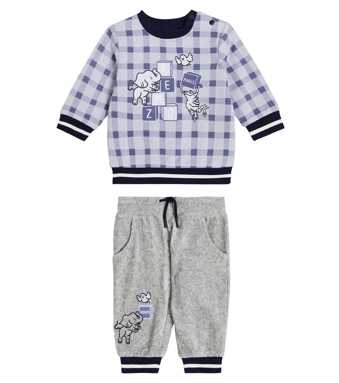 Baby cotton-blend sweatshirt and pants set | Kenzo Kids