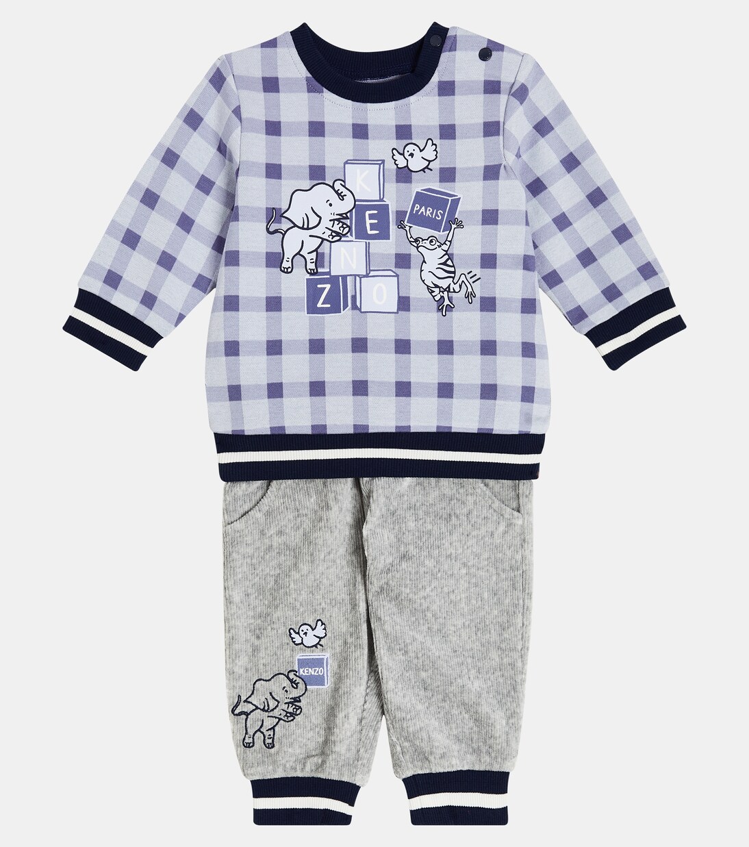 Baby cotton-blend sweatshirt and pants set | Kenzo Kids