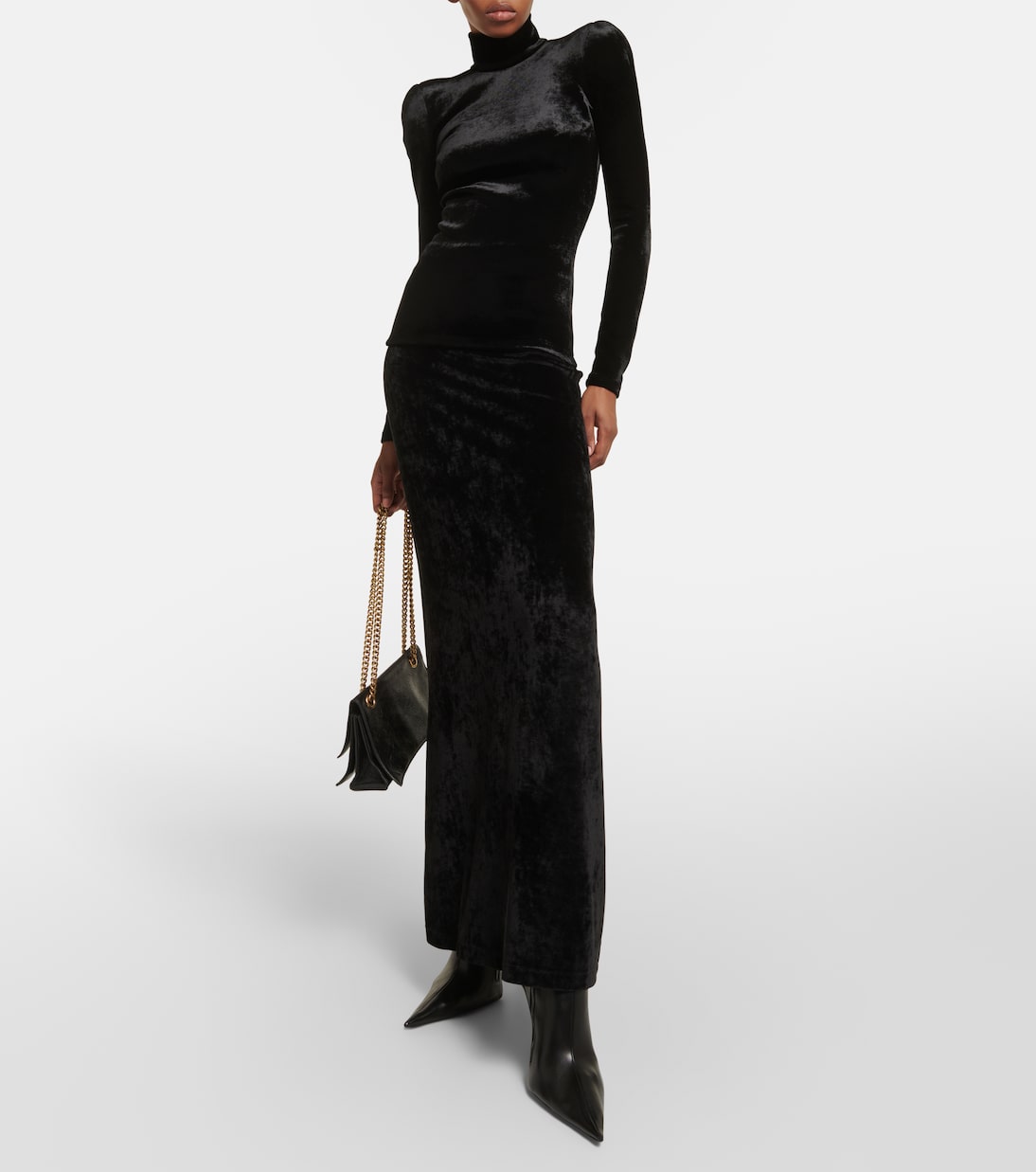 Velvet turtleneck top | Balenciaga