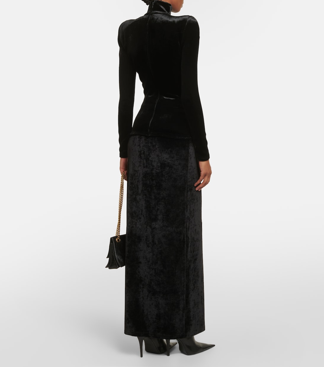 Velvet turtleneck top | Balenciaga