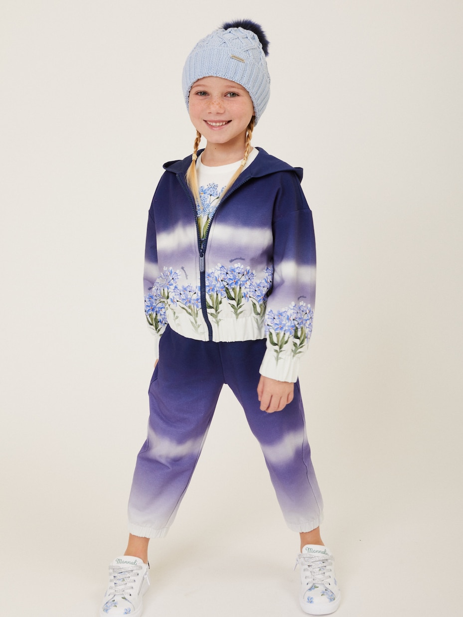 Printed cotton-blend hoodie | Monnalisa