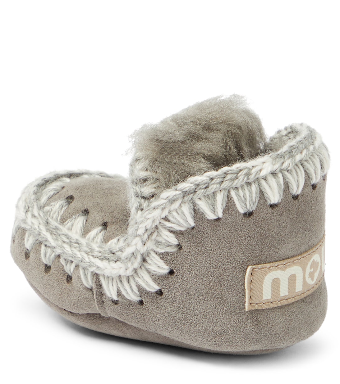 Baby shearling-lined suede booties | Mou Kids