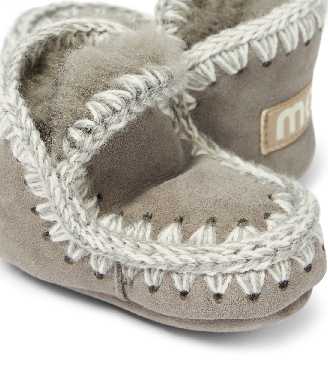 Baby shearling-lined suede booties | Mou Kids