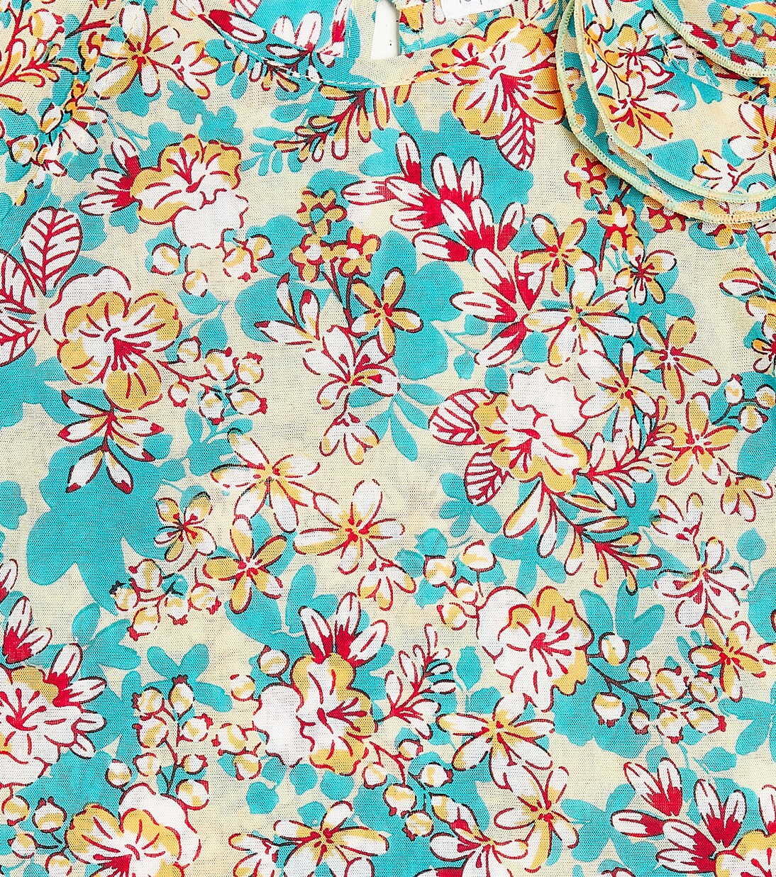 Alida floral ruffled top | Poupette St Barth Kids