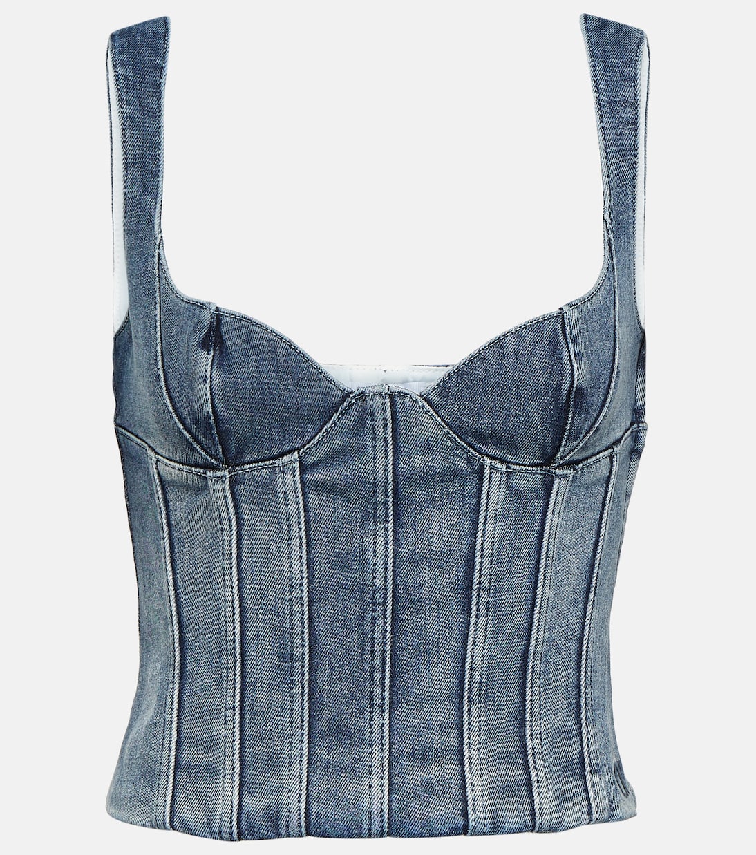 Bustier-Top aus Denim | Off-White