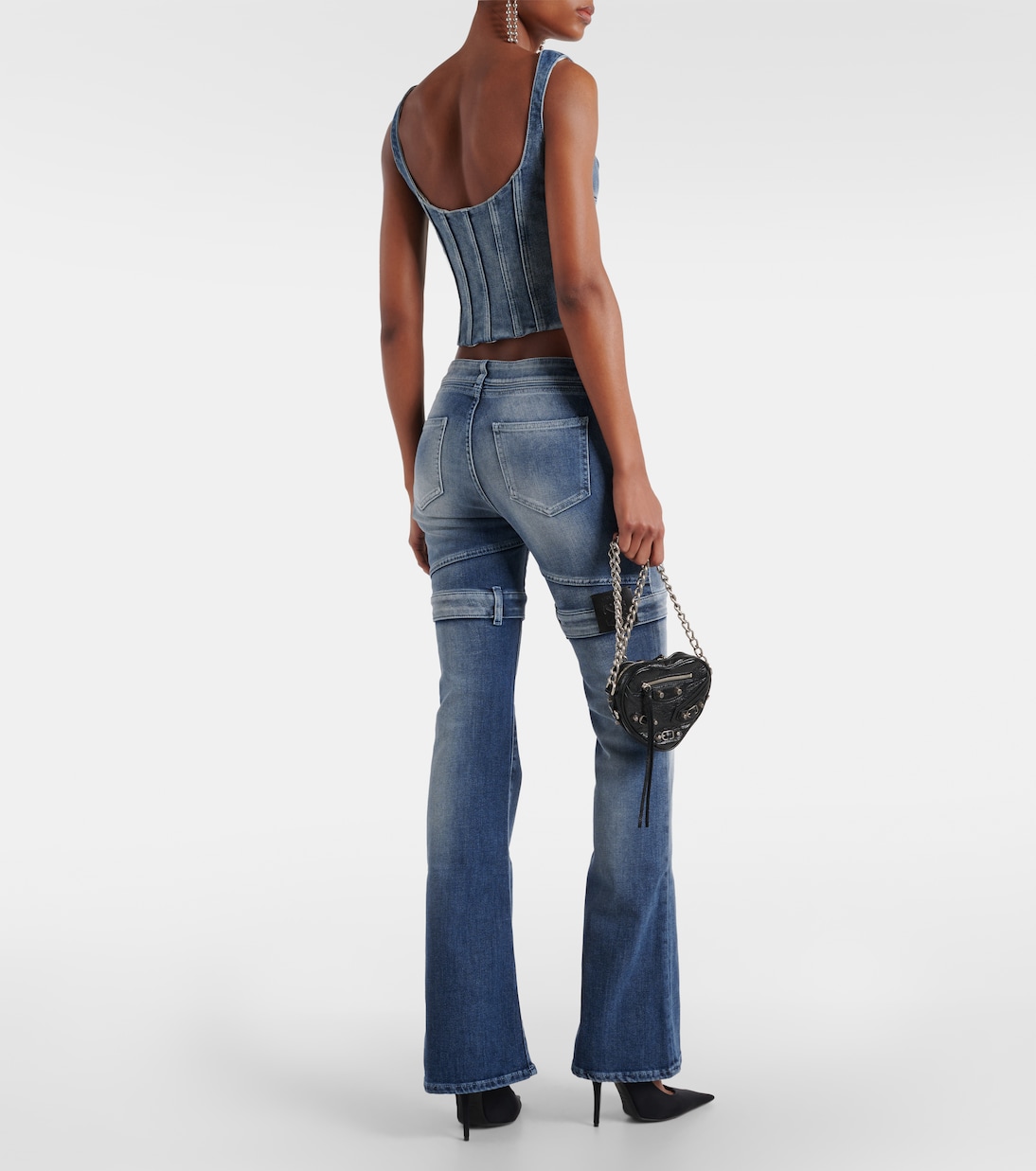 Bustier-Top aus Denim | Off-White
