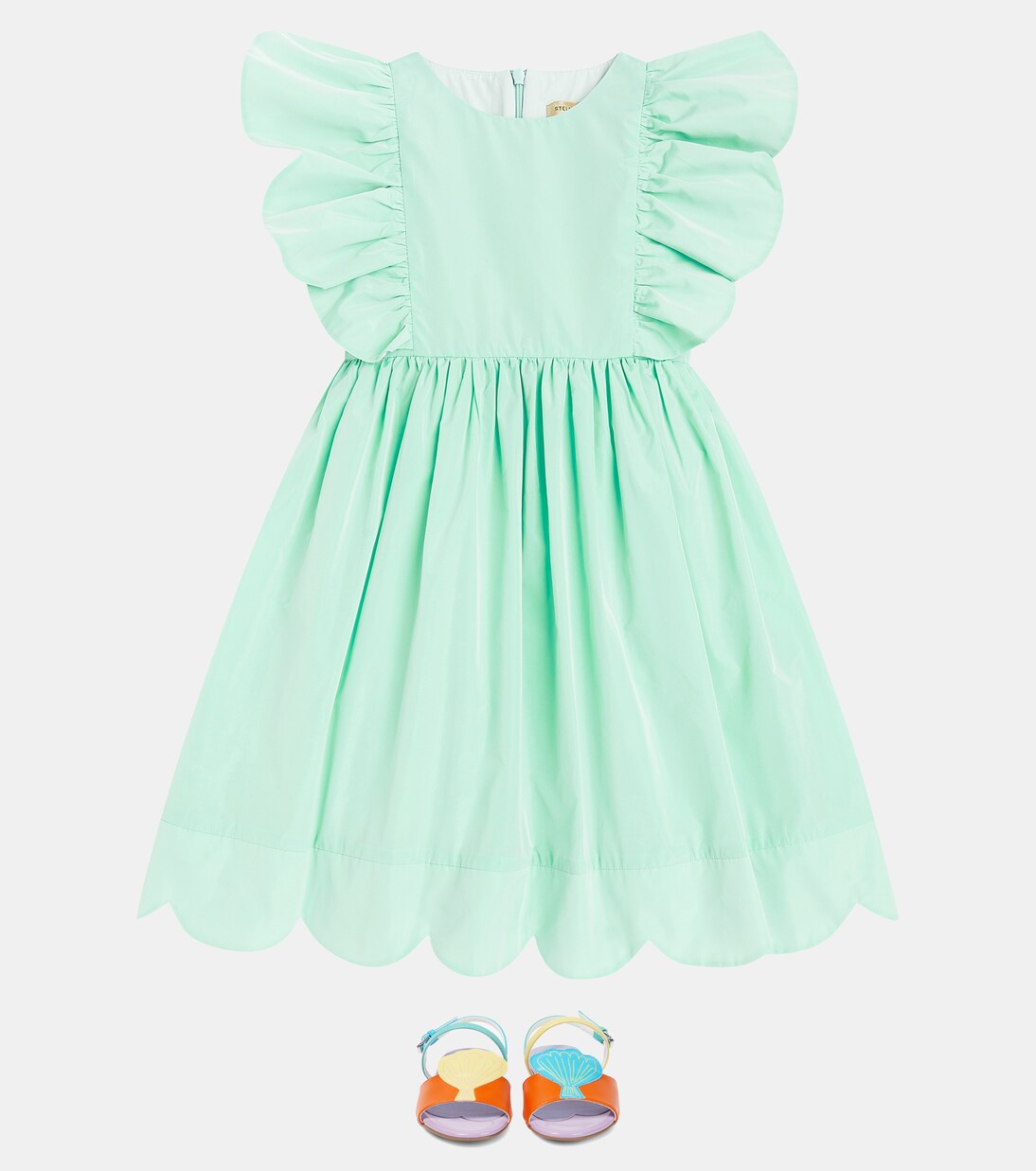 Ruffled taffeta dress | Stella McCartney Kids